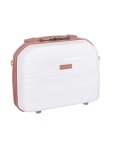 Cellini Spinn Beauty Case -white tan - Ys Travel Bags