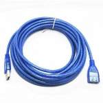 USB 2.0 Transparent Blue Extension Cable 5M – PL-L43