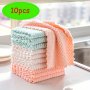 10PCS Ultra-absorbent Double-sided Dish Cloths - Lint-free Oil-resistant Wet & Dry Use For Rv Cleaning