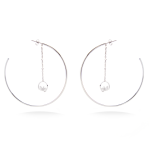 Silver Era Drop Hoops