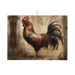 Roosters Dish Drying Mat For Kitchen Counter Protector And Decoration Super Absorbent Double Sided Microfiber Coffee Bar Mat Dis