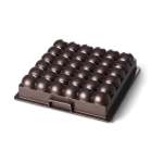 Square Bubble Cake Mould Brown