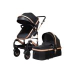 Agape Pu Leather 2 In 1 Stroller Bassinet