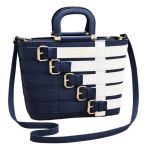 Stunning Spacious Handbag - Pu Leather - Crossbody Strap - Belt Design