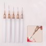 5PCS Nail Art Liner Brush Set - Ultra-fine Detailing Pens For Precision Manicure Odorless Ideal For Diy & Salon Use