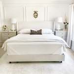 Emilio Wingback Headboard - 3 4 Charcoal