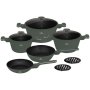 Berlinger Haus Matte Green Collection 10 Piece Titan Non-stick Cookware Set BH8207