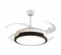 White & Black Retractable Ceiling Fan With Remote A 4 Blade Ceiling Fan White & Black Pack Of 1