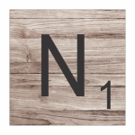 Tear Resistant Scrabble Letter N