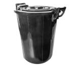 Refuse Bin 60LT Clam Lid Black