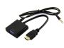 HDMI To Vga+ HDMI Adapter With 3.5MM Audio Cable