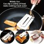 Versatile Stainless Steel Kitchen Tongs - Perfect For Bbq Cooking & More Durable Ergonomic Design With Easy Clean