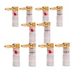 Nakamichi Speaker Connector Banana Right Angle Gold Plated Pack Of 10