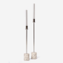 Stone Candle Holder - Set Of 2