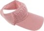 Wide Brim Visor Hat For Women Summer Sun Protection Elastic Sports Pink