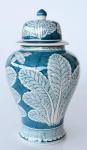 Blue & White Ginger Jar Iwth Leaf Design – 43X25CM