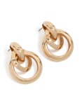 Goldair Gold Double Circle Stud Earrings