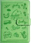 Laser Engraved Pu Leather Cover A5 Notebook With Magnetic Buckle Green