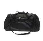 Classic Pu Leather Duffel Bag With Shoulder Strap Black