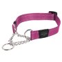 Rogz Utility Large 20mm Fanbelt Obedience Half-check Dog Collar - Pink Reflective