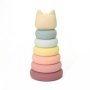 Stacking Rainbow Cat Baby Toy Pastel Rainbow