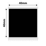 NB772 - - M2 M3 - 40X40MM - 170 Matte Black Labels