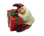 Sleeping Santa With Red Present 3X7CM