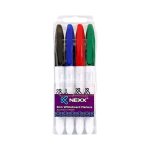 Nexx Whiteboard Markers Slim Assorted Colours 1X4