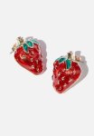 Mid Charm Earring - Up Strawberry