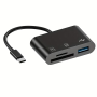 3-IN-1 Usb-c Sd Card Reader - Sd + Microsd Dual Slots + Usb-c Port Fast