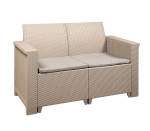 Jabulani Patio Chair 2 Seater - Cappuccino