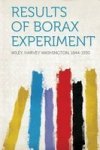 Results Of Borax Experiment Paperback