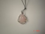 Rose Quartz Plated Silver Pendant F129