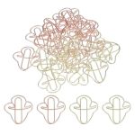 Patikil 40PCS Paper Clip Mushroom Shape Paper Clip Small Cute Rust-proof Metal Strong Durable Bulk For Office Home Rust-proof Me