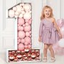 1PC Mosaic Number Balloon Frame 28-INCH Diy Reusable Polypropylene Number Box For Birthday Party Anniversary Celebrations - No Feathers No Electricity Needed