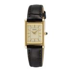 Seiko Women's Gold Tone Leather Strap Watch - SWR110P1