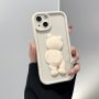 Simple Emery Covering Butt Bear Premium Sense Transparent Suitable For IPhone14promax Case Couple Xsmax New 12pro Silicone 11 Men And Women 13 All-inclusive Soft