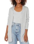 Amazon Essentials Women's Lightweight Long Sleeve Open-front Cardigan Sweater Available In Plus Size Light Grey Heather Small