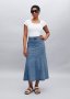 A-line Maxi Denim Skirt