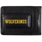 Ncaa Michigan Wolverines Logo Leather Cash & Cardholder Black