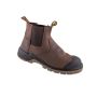 Kaliber Hammer Fully Grain Leather Chelsea Boot Safety Footwear - Brown UK 9