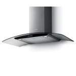 Elica IRIS90 Stainless Steel Glass + Black Glass Extractor