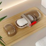 1PC Portable Soap Dish With Lid Sealed & Drainage Design Pet Material Ideal For Travel & Outdoor Leisure - MINI Storage Soap Hol