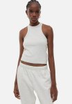 Cropped Vest Top - Light Grey Marl