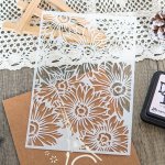 1PC Sunflower Craft Stencil 14X20CM Reusable Diy Floral Pattern Template For Card Making Diy Plastic Scrapbooking Photo Album Ca