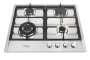 Totai 03/TS4BNR-BSS - Gas Hob 4 Burner- Stainless Steel - Black