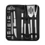 20 Pieces Stainless Steel Braai & Grill Tool Set With Case