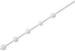 EF12 Nemtek Fence Pole 5 Line Round White Powder Coated Or Hot Dip Galvanised