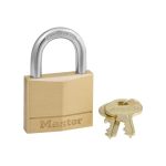 Master Lock 140D Solid Brass Keyed Different Padlock With 1-9 16-INCH Wide Body 1 4-INCH Shackle 4-PACK