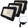 Major Tech 20W LED Floodlight And Day/night Sensor Combo Black